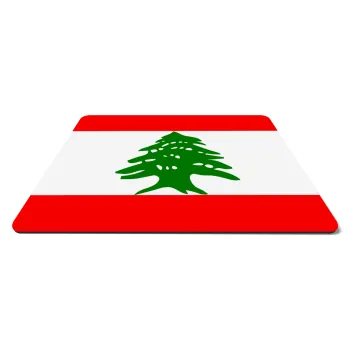 Lebanon flag, Mousepad rect 27x19cm