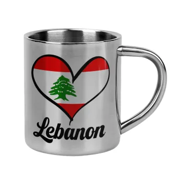 Lebanon flag, Mug Stainless steel double wall 300ml