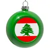 Green Christmas tree ornament bauble 8cm