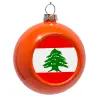Orange Christmas tree ornament bauble 8cm
