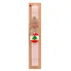 Easter Set, wooden keychain & scented flat Easter candle (30cm) (PINK)