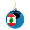 Blue Christmas tree ball ornament 8cm