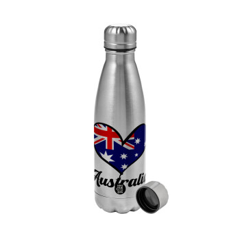 Australia flag, Metallic water bottle, stainless steel, 750ml