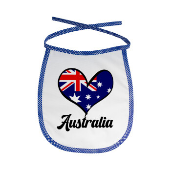 Australia flag, Σαλιάρα μωρού αλέκιαστη με κορδόνι Μπλε