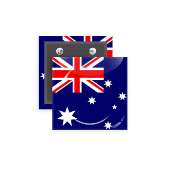 Australia flag, Κονκάρδα παραμάνα τετράγωνη 5x5cm