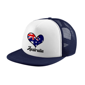 Australia flag, Καπέλο Soft Trucker με Δίχτυ Dark Blue/White 