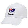 Australia flag, Καπέλο ενηλίκων Jockey Λευκό (snapback, 5-φύλλο, unisex)