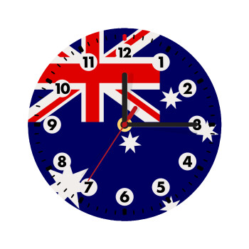 Australia flag, Ρολόι τοίχου ξύλινο (20cm)
