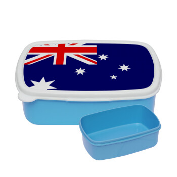 Australia flag, ΜΠΛΕ παιδικό δοχείο φαγητού (lunchbox) πλαστικό (BPA-FREE) Lunch Βox M18 x Π13 x Υ6cm