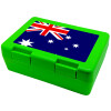 Australia flag, Παιδικό δοχείο κολατσιού ΠΡΑΣΙΝΟ 185x128x65mm (BPA free πλαστικό)