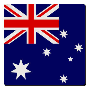 Australia flag, Τετράγωνο μαγνητάκι ξύλινο 6x6cm