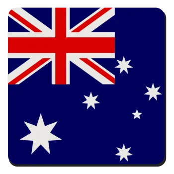 Australia flag, Τετράγωνο μαγνητάκι ξύλινο 9x9cm