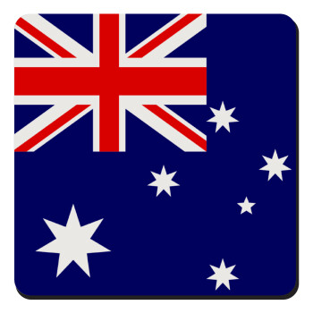 Australia flag, Τετράγωνο μαγνητάκι ξύλινο 9x9cm