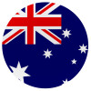 Australia flag, Mousepad Στρογγυλό 20cm