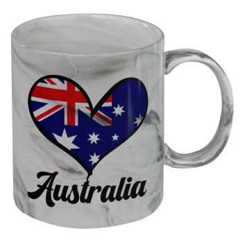 Australia flag, Κούπα κεραμική, marble style (μάρμαρο), 330ml
