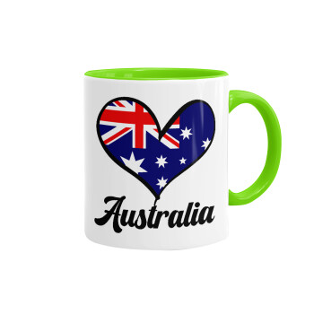 Australia flag, Κούπα χρωματιστή βεραμάν, κεραμική, 330ml