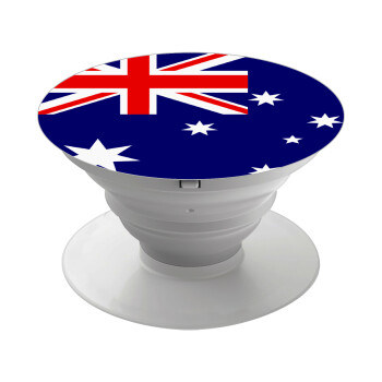 Australia flag, Pop Socket Λευκό Βάση Στήριξης Κινητού στο Χέρι