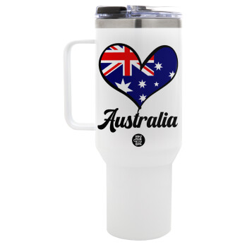 Australia flag, Mega Stainless steel Tumbler with lid, double wall 1,2L