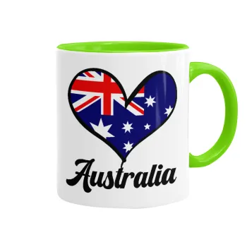 Australia flag, Κούπα χρωματιστή βεραμάν, κεραμική, 330ml