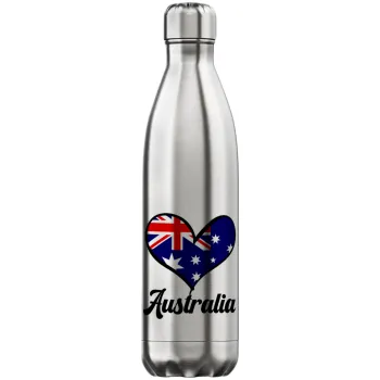 Australia flag, Μεταλλικό παγούρι θερμός Inox (Stainless steel), διπλού τοιχώματος, 750ml