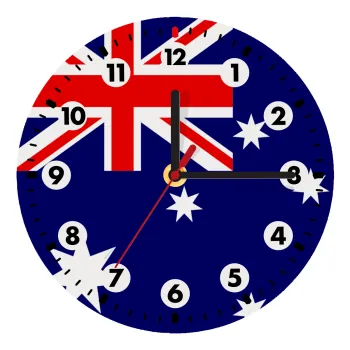 Australia flag, Ρολόι τοίχου ξύλινο (20cm)