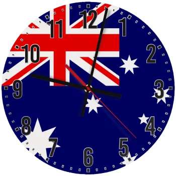 Australia flag, Ρολόι τοίχου ξύλινο (30cm)