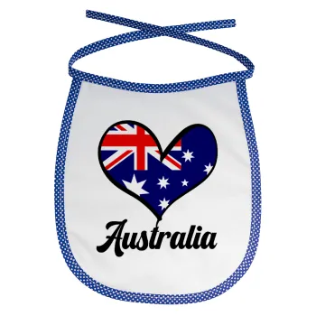 Australia flag, Σαλιάρα μωρού αλέκιαστη με κορδόνι Μπλε