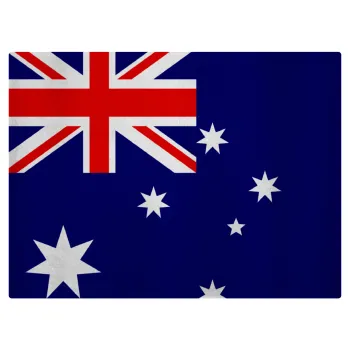 Australia flag, Επιφάνεια κοπής γυάλινη (38x28cm)