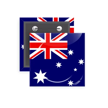 Australia flag, Κονκάρδα παραμάνα τετράγωνη 5x5cm