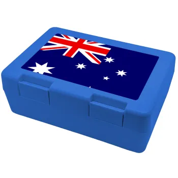 Australia flag, Παιδικό δοχείο κολατσιού ΜΠΛΕ 185x128x65mm (BPA free πλαστικό)