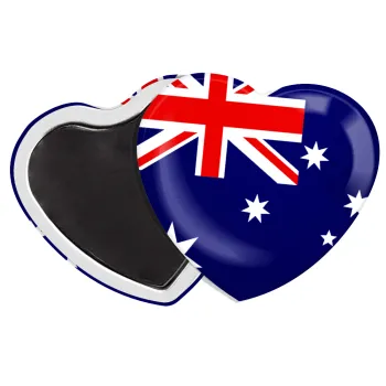 Australia flag, Μαγνητάκι καρδιά (57x52mm)