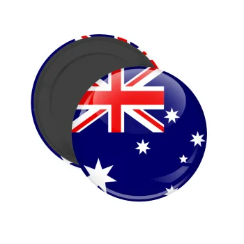 Australia flag, Μαγνητάκι ψυγείου στρογγυλό διάστασης 5cm