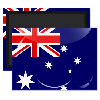Australia flag, Ορθογώνιο μαγνητάκι ψυγείου διάστασης 9x6cm