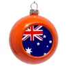 Orange Christmas tree ornament bauble 8cm