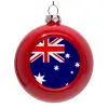 Red Christmas tree ornament bauble 8cm