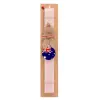 Easter Set, wooden keychain & scented flat Easter candle (30cm) (PINK)