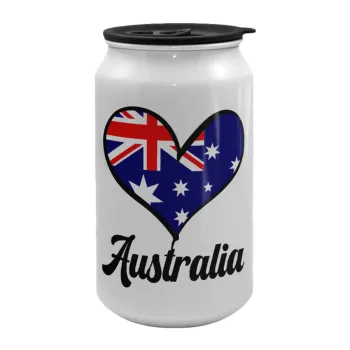 Australia flag, Κούπα ταξιδιού μεταλλική με καπάκι (tin-can) 500ml