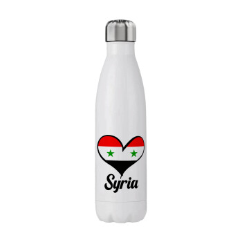 Syria flag, Stainless steel, double-walled, 750ml