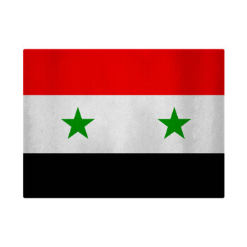 Syria flag, Επιφάνεια κοπής γυάλινη (38x28cm)
