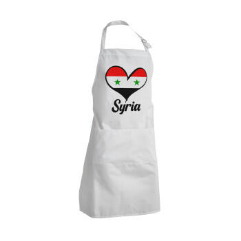 Syria flag, Adult Chef Apron (with sliders and 2 pockets)
