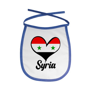 Syria flag, Σαλιάρα μωρού αλέκιαστη με κορδόνι Μπλε