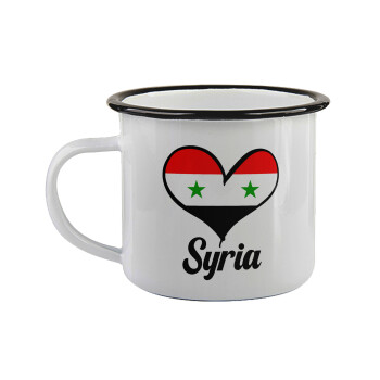 Syria flag, Κούπα εμαγιέ με μαύρο χείλος 360ml