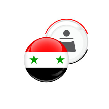 Syria flag, Μαγνητάκι και ανοιχτήρι μπύρας στρογγυλό διάστασης 5,9cm