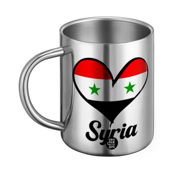 Syria flag, Ανοξείδωτη Μεταλλική Κούπα 450ml - Διπλού Τοιχώματος