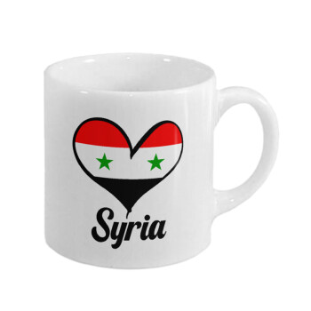 Syria flag, Κουπάκι κεραμικό, για espresso 150ml