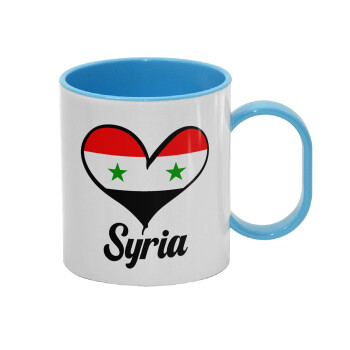 Syria flag, Κούπα (πλαστική) (BPA-FREE) Polymer Μπλε για παιδιά, 330ml