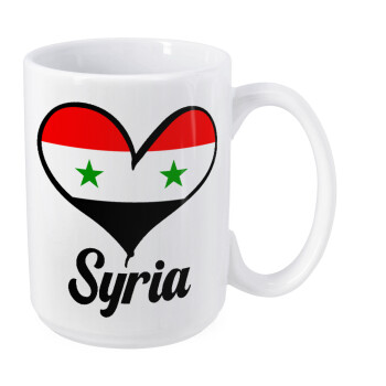 Syria flag, Κούπα Mega, κεραμική, 450ml