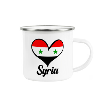 Syria flag, Κούπα Μεταλλική εμαγιέ λευκη 360ml