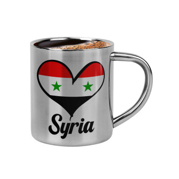 Syria flag, Κουπάκι μεταλλικό διπλού τοιχώματος για espresso (220ml)