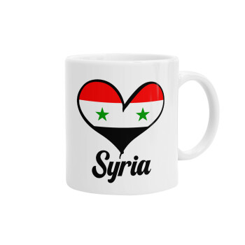 Syria flag, Ceramic coffee mug, 330ml (1pcs)
